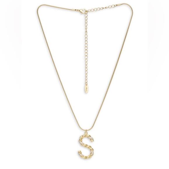 ettika Jewelry - New ~ ETTIKA Letter “S”
18K Goldplated & Cubic Zirconia Initial Pendant …